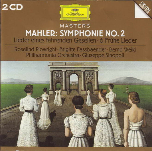 Mahler, Sinopoli, Rosalind Plowright, Brigitte Fassbaender, Bernd Weikl, Philharmonia Orchestra - Symphonie Nr. 2 - Lieder Eines Fahrenden Gesellen - 6 Frühe Lieder - Brigitte Fassbaender, Mahler, Philharmonia Orchestra, Sinopoli, Rosalind Plowright, Bernd Weikl - CD