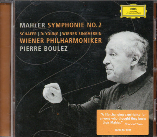 Mahler , schäfer , deyoung , wiener singverein, wiener philharmoniker, pierre boulez - symphonie no. 2 - Pierre Boulez, Mahler, Wiener Philharmoniker, Wiener Singverein, Schäfer, DeYoung - CD