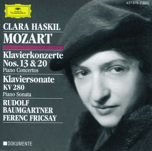 Mozart, Clara Haskil, Rudolf Baumgartner, Ferenc Fricsay - Klavierkonzerte nos.13 & 20, klaviersonate kv 280 - Mozart, Ferenc Fricsay, Clara Haskil, Rudolf Baumgartner - CD