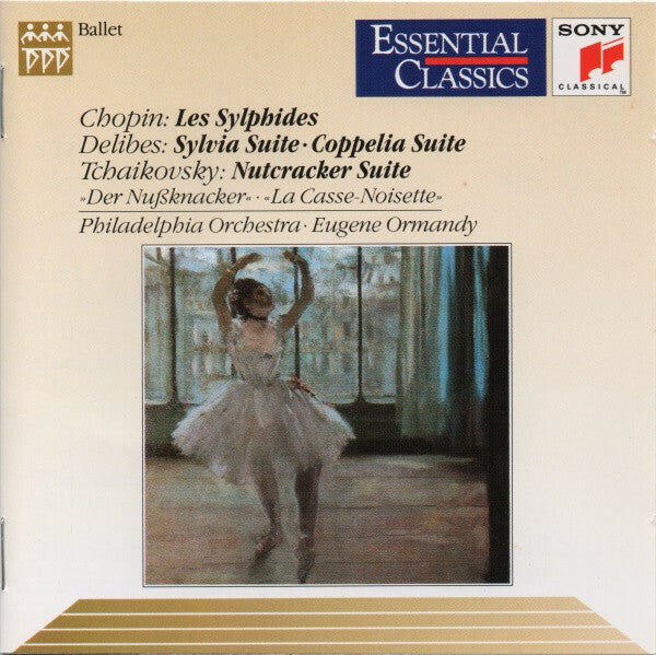 Chopin, Delibes, Tchaikovsky - The philadelphia orchestra eugene ormandy - Les sylphides, sylvia suite coppelia suite, nutcracker suite = der nußknacker = la casse - Noisette - Tchaikovsky, Chopin, Delibes - CD