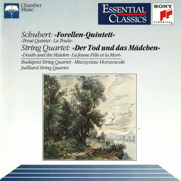 Schubert Budapest String Quartet Mieczyslaw Horszowski Juilliard String Quartet - Forellen - Quintett, der tod und das mädchen - Schubert, Budapest String Quartet, Mieczyslaw Horszowski, Juilliard String Quartet - CD