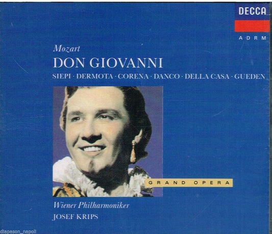 Mozart, Siepi, Dermota, Corena, Danco, Della Casa, Gueden, Wiener Philharmoniker, Josef Krips - Don giovanni - Mozart, Wiener Philharmoniker, Josef Krips, Siepi, Dermota, Corena, Danco, Gueden, Della Casa - CD