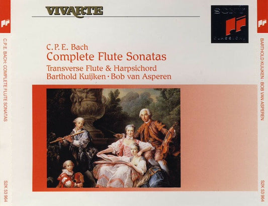 C.P.E. Bach, Barthold Kuijken Bob Van Asperen - Complete flute sonatas - Bach, Barthold Kuijken Bob Van Asperen - CD
