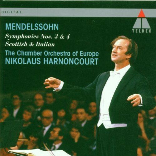 Mendelssohn : The Chamber Orchestra Of Europe, Nikolaus Harnoncourt - Symphonies nos. 3 & 4 scottish & italian - Nikolaus Harnoncourt, Mendelssohn : The Chamber Orchestra Of Europe - CD