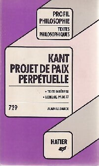 Projet de paix perpétuelle - Emmanuel Kant - Livre