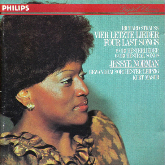 Richard Strauss - Jessye norman, gewandhausorchester leipzig, kurt masur - Vier letzte lieder four last songs, 6 orchesterlieder 6 orchestral songs - Richard Strauss - CD