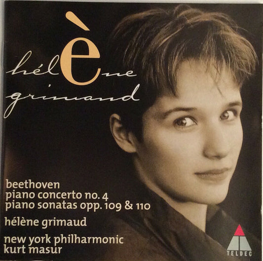 Hélène Grimaud / Masur* / New York Philharmonic, Beethoven* - Piano Concerto No. 4 ? Piano Sonatas Opp.109 & 110 - Beethoven, New York Philharmonic, Hélène Grimaud, Masur - CD