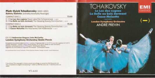 London Symphony Orchestra, André Previn - Piotr-Ilyich Tchaikovsky 1841-1893 Ballets/Ballette (extraits/excerpts/Auszüge) - London Symphony Orchestra, André Previn - CD