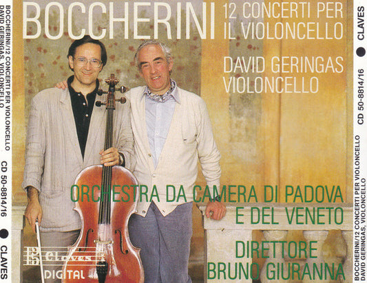 Luigi Boccherini, David Geringas, Orchestra Di Padova E Del Veneto, Bruno Giuranna - 12 Concerti Per Il Violoncello - Luigi Boccherini, David Geringas, Orchestra Di Padova E Del Veneto, Bruno Giuranna - CD