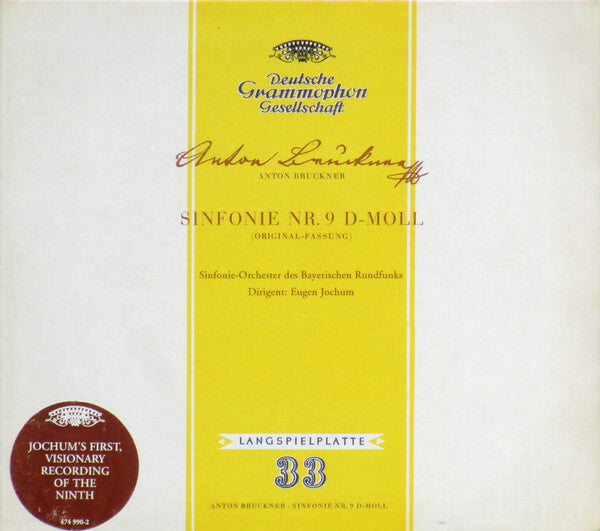 Anton Bruckner ? Sinfonie-Orchester Des Bayerischen Rundfunks*, Eugen Jochum - Sinfonie Nr. 9 D-moll (Original-fassung) - Eugen Jochum, Anton Bruckner ? Sinfonie-Orchester Des Bayerischen Rundfunks - CD
