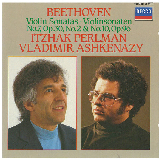 Beethoven*, Itzhak Perlman, Vladimir Ashkenazy - Violin Sonatas N°7, Op.30, N°2 & N°10, Op.96 - Beethoven, Itzhak Perlman, Vladimir Ashkenazy - CD