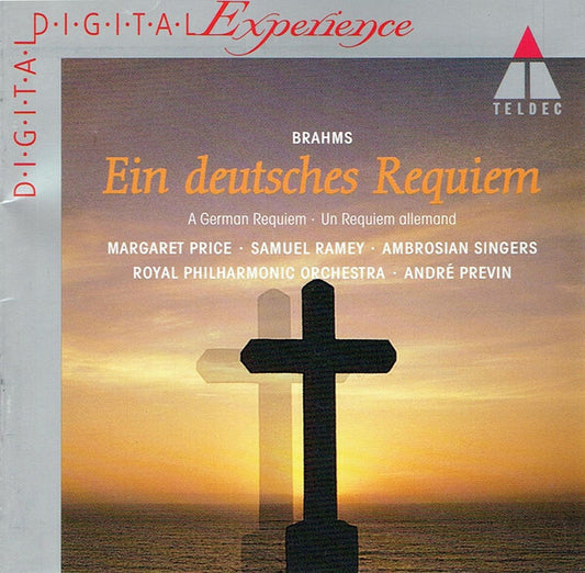 Brahms*, Margaret Price, Samuel Ramey, Ambrosian Singers*, Royal Philharmonic Orchestra, André Previn - Ein Deutsches Requiem - Brahms, Samuel Ramey, André Previn, Royal Philharmonic Orchestra, Margaret Price, Ambrosian Singers - CD