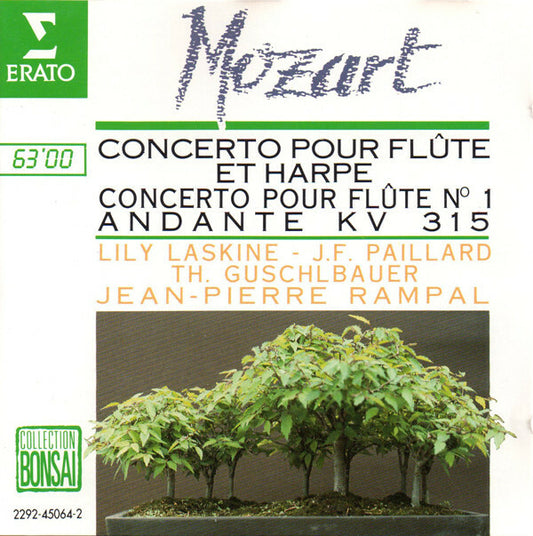 Mozart* - Lily Laskine - J.F. Paillard*, Th. Guschlbauer*, Jean-Pierre Rampal - Concertos Pour Flûte Et Harpe / Concerto Pour Flûte N°1 / Andante KV 315 - Mozart - CD