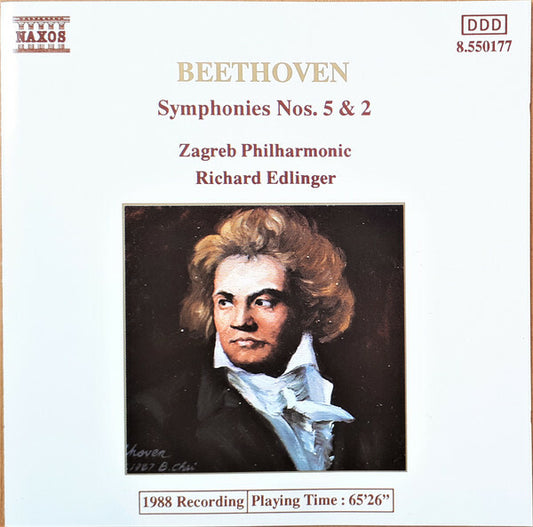Beethoven*, Zagreb Philharmonic*, Richard Edlinger - Symphonies Nos. 5 & 2  - Beethoven, Zagreb Philharmonic, Richard Edlinger - CD