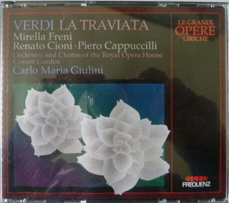 Giuseppe Verdi, Freni*, Howells*, Cioni*, Bainbridge*, Cappuccilli*, Lanigan*, Macpherson*, Garrett*, Kelly*, Bowman*, Clothier*, Raggett*, Giulini* - La Traviata - Giuseppe Verdi, Cappuccilli, Giulini, Freni, Howells, Cioni, Bainbridge, Lanigan, Macpherson, Garrett, Kelly, Bowman, Clothier, Raggett - CD