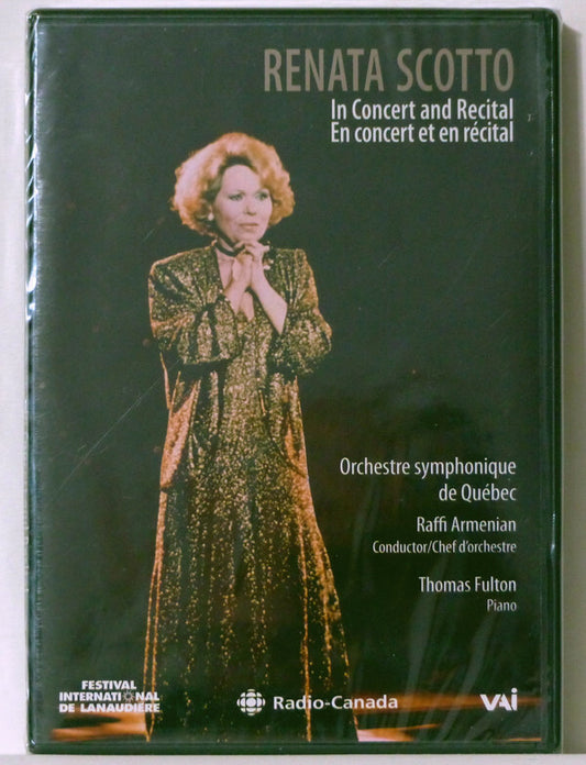 Renata Scotto, Orchestre Symphonique De Québec, Raffi Armenian, Thomas Fulton - In concert and recital = en concert et en récital - Renata Scotto, Orchestre Symphonique De Québec, Raffi Armenian, Thomas Fulton - DVD