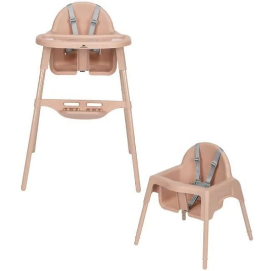 Chaise haute bébé BEBECONFORT Meely 2 en 1, évolutive en petite chaise, De 6 mois à 3 ans rose -  - Divers