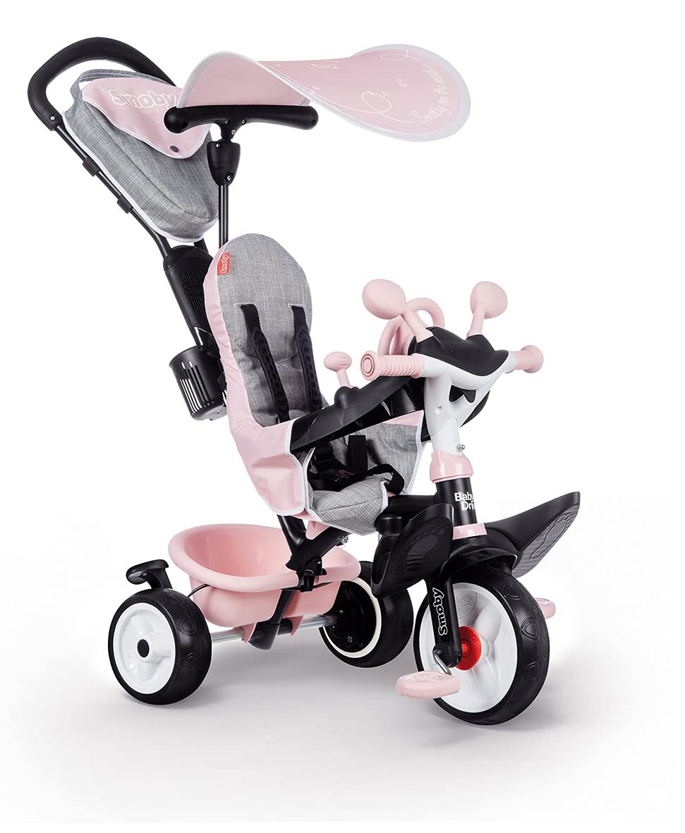 Smoby - Tricycle baby driver plus rose - Vélo evolutif enfant dès 10 mois -  - Divers