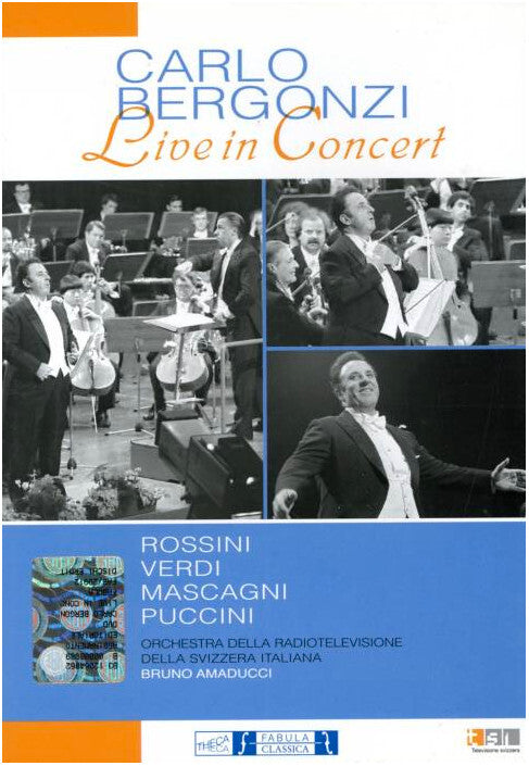 Carlo Bergonzi, Rossini*, Verdi*, Mascagni*, Puccini*, Orchestra Della Radio Televisione Della Svizzera Italiana, Bruno Amaducci - Live in Concert - Verdi, Carlo Bergonzi, Rossini, Mascagni, Puccini, Orchestra Della Radio Televisione Della Svizzera Italiana, Bruno Amaducci - DVD