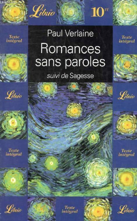 Romances sans paroles - Paul Verlaine - Livre