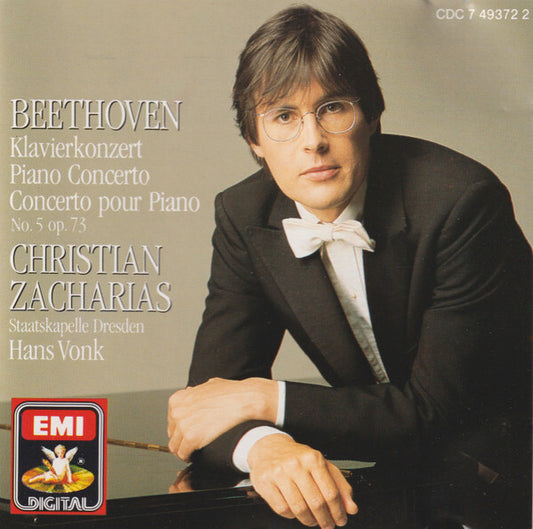 Beethoven*, Christian Zacharias, Staatskapelle Dresden, Hans Vonk - Klavierkonzert = Piano Concerto = Concerto Pour Piano No. 5 Op. 73 - Beethoven, Staatskapelle Dresden, Christian Zacharias, Hans Vonk - CD