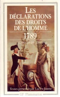 Les déclarations des droits de l'homme - Inconnu - Livre