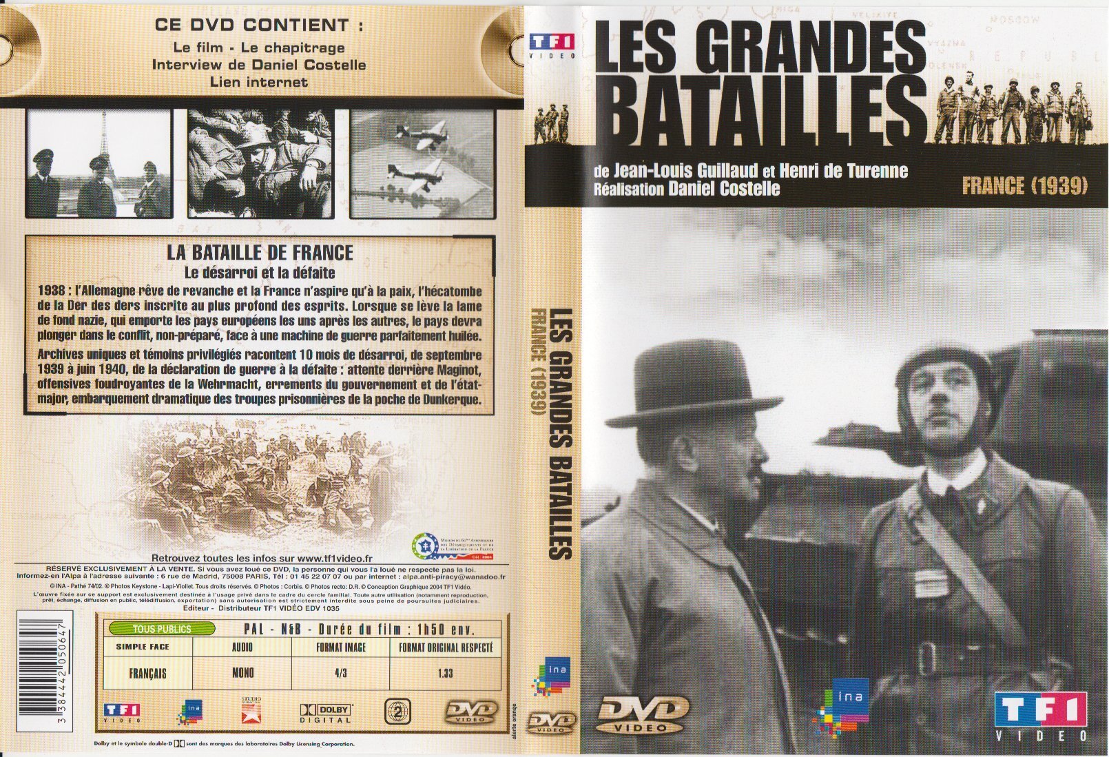 Les Grandes batailles : France (1939) - Daniel Costelle - DVD