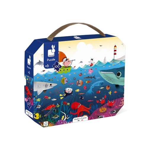 Janod - Puzzle enfant monde sous-marin 100 pièces - J02617 -  - jeuSociete