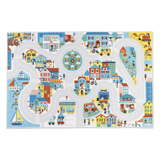 Janod - Tapis voiture enfant - Thème ville - J05910 -  - jeuSociete