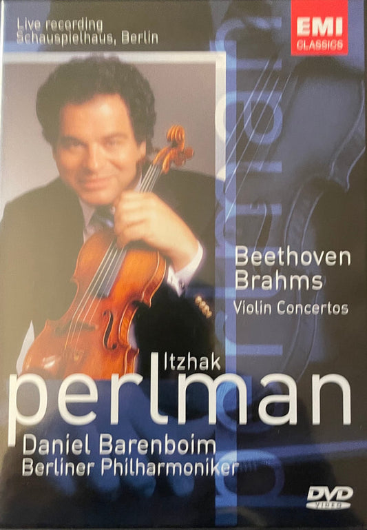 Beethoven*, Brahms*, Itzhak Perlman, Daniel Barenboim, Berliner Philharmoniker - Violin Concertos  - Beethoven, Berliner Philharmoniker, Brahms, Itzhak Perlman, Daniel Barenboim - DVD