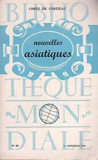 Nouvelles Asiatiques - Arthur De Gobineau - Livre