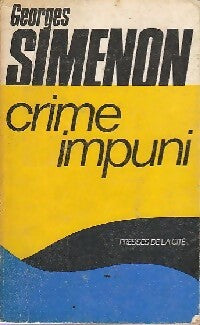 Crime impuni - Georges Simenon - Livre