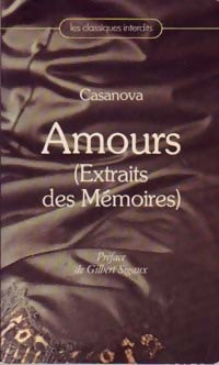 Amours - Giovanni Giacomo Casanova - Livre