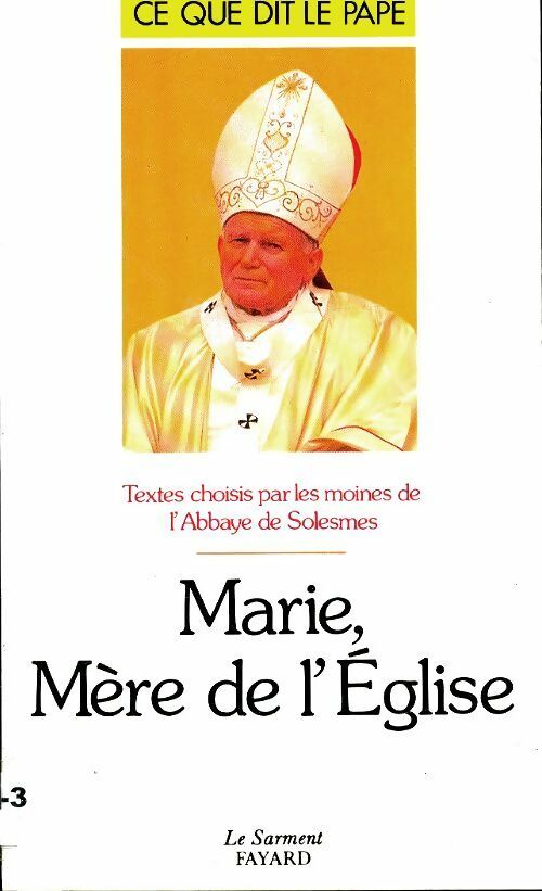 Marie Mère de l'Eglise - Jean-Paul II - Livre