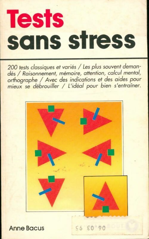 Tests sans stress - Anne Bacus - Livre