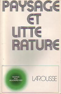 Paysage et littérature - Jean-Pierre Balpe - Livre