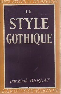 Le style gothique - Elie Lambert - Livre
