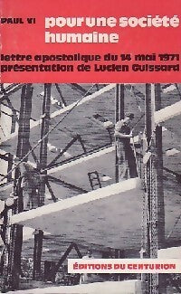Pour une société humaine - Paul VI - Livre
