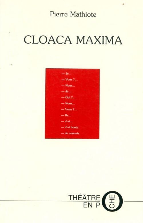 Cloaca maxima - Michel Embareck - Livre