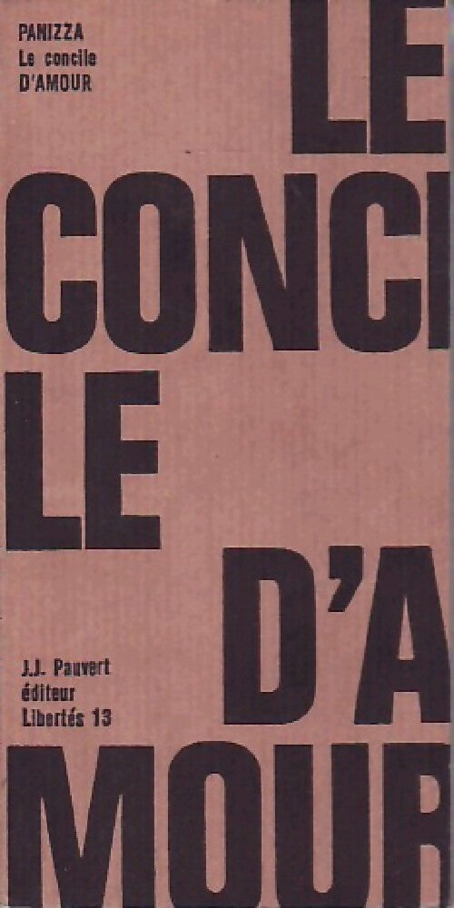 Le concile d'amour - Oskar Panizza - Livre