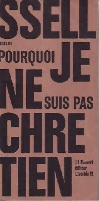 Pourquoi je ne suis pas chrétien - Russell - Livre