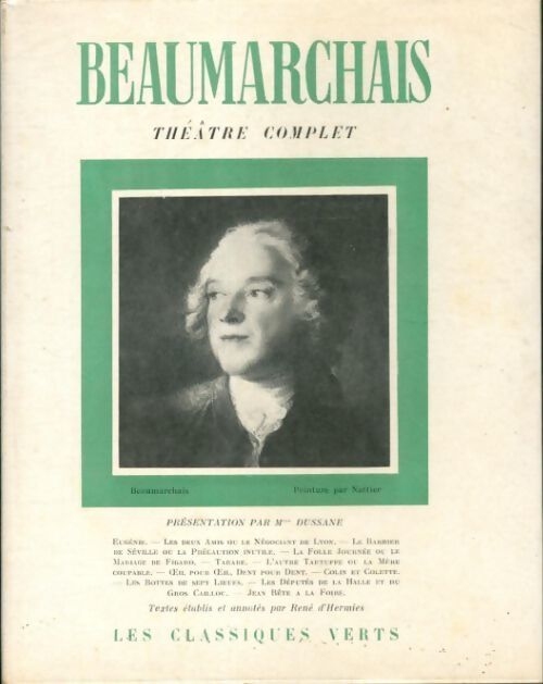 Théâtre complet - Beaumarchais - Livre