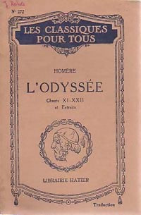 L'odyssée (chants XI à XXII et extraits) - Homère - Livre
