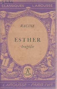 Esther - Jean Racine - Livre