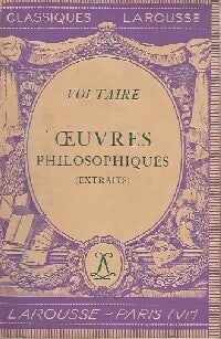 Oeuvres philosophiques (extraits) - Voltaire - Livre