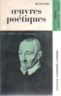 Oeuvres poétiques - Pierre De Ronsard - Livre