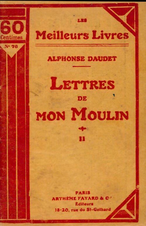 Lettres de mon moulin Tome II - Alphonse Daudet - Livre