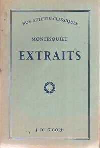 Extraits - Charles De Montesquieu - Livre