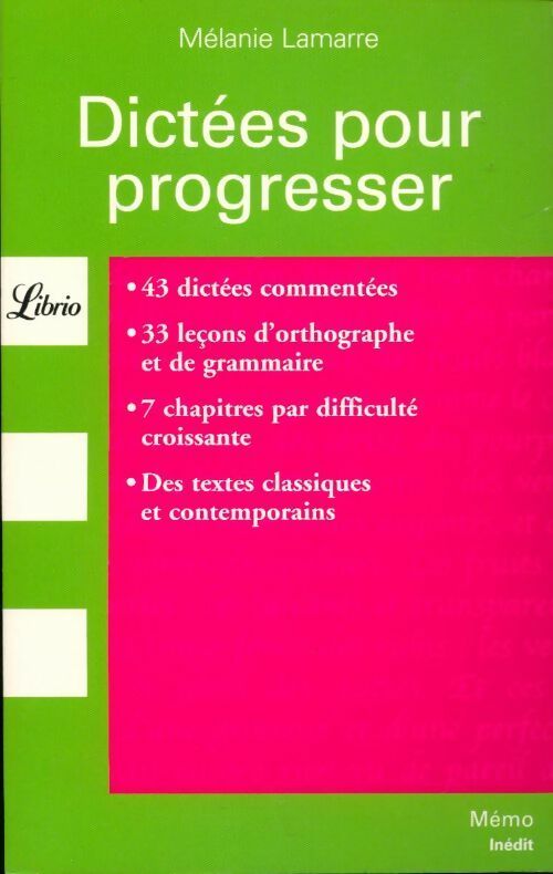Dictées pour progresser - Mélanie Lamarre - Livre