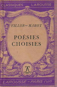 Poésies choisies - François Villon - Livre
